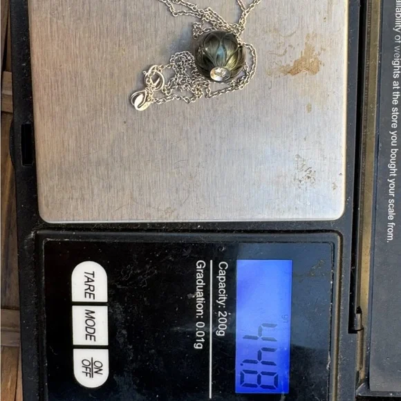 GALATEA designer solid 14k gold genuine carved Tahitian pearl/diamond necklace - Picture 15 of 16